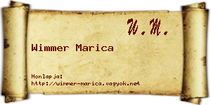 Wimmer Marica névjegykártya
